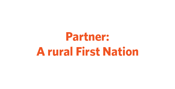 Text: "A rural First Nation"