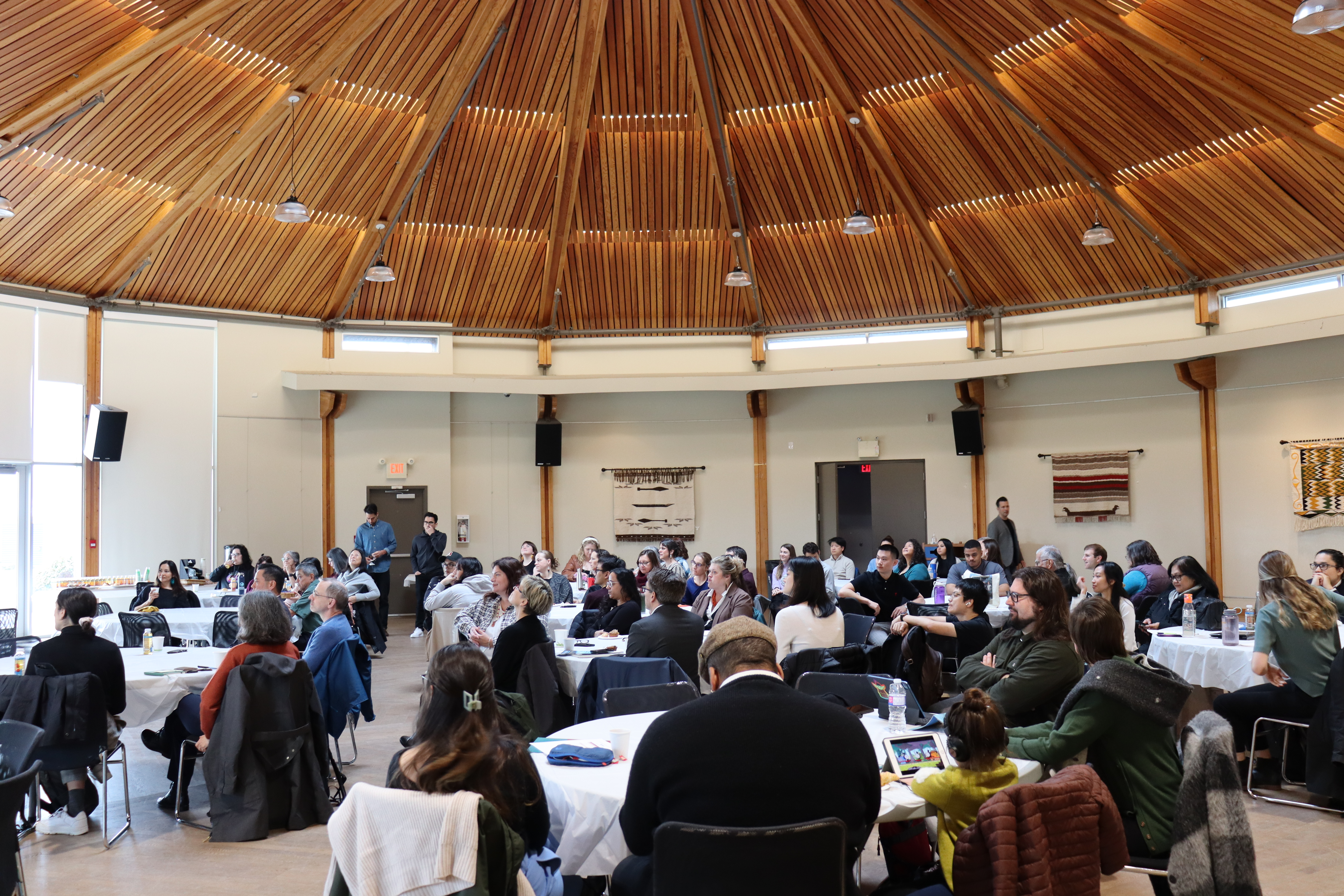 Musqueam Cultural Centre, its guests gathered
