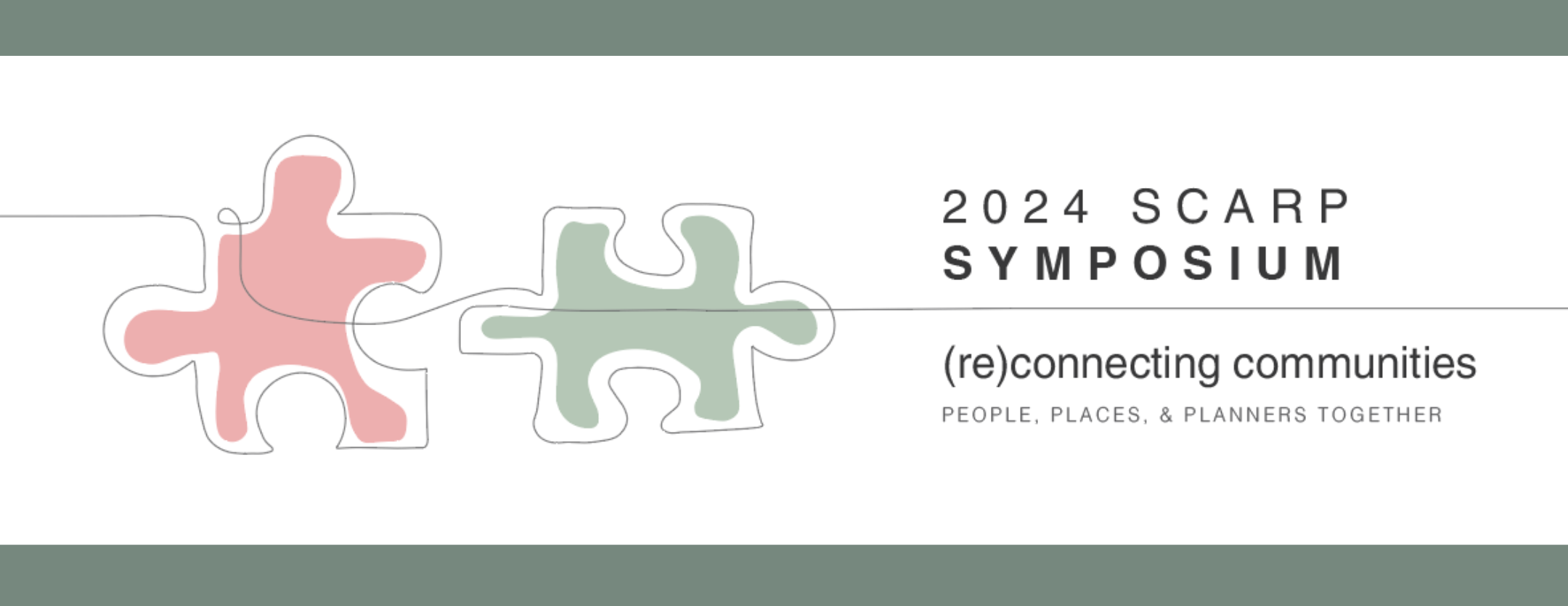 SCARP Symposium logo, showing 2 jigsaw puzzle pieces