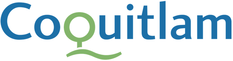 City of Coquitlam logo, with the Q representing a river, gold as reference to its gold rush