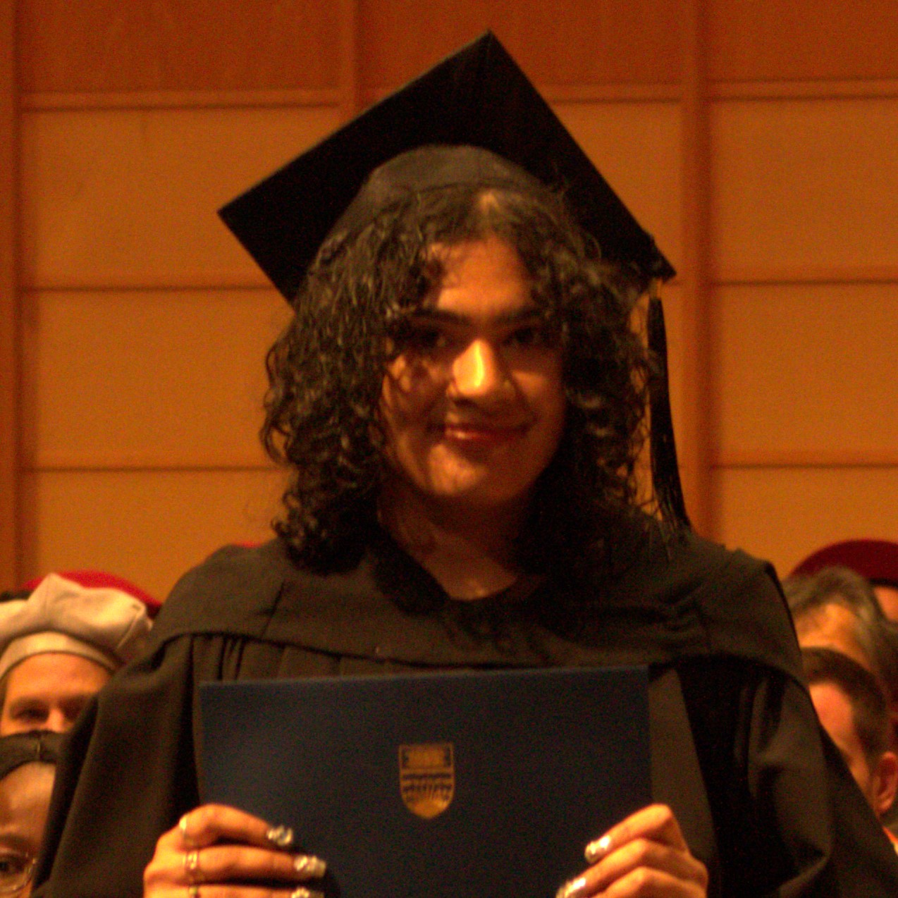 Woman in grad regalia