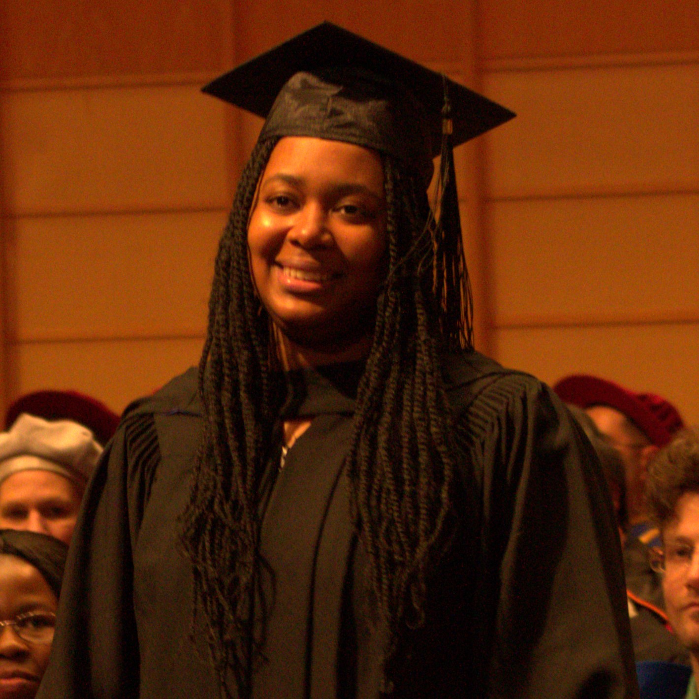 Woman in grad regalia