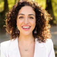 Woman in white blazer