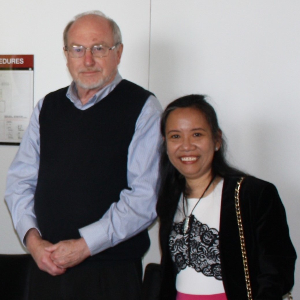 A man and woman posing together