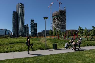 A park in the Porta Nuova district of Milan