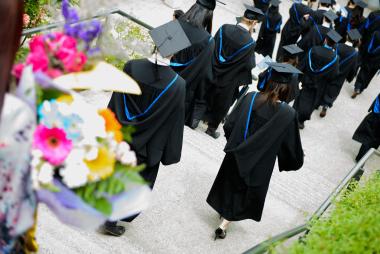 UBC graduates, walking on