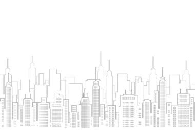 Pencil sketch of cityscape