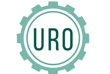 "URO" logo, inside gear
