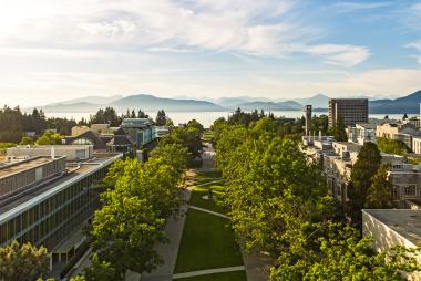 Aerial view of UBC campus