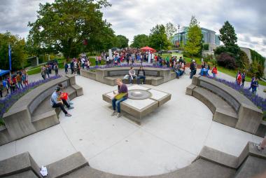 Student life at the W. Robert Wyman Plaza