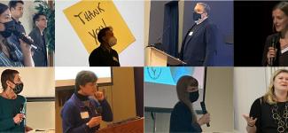 A collage of SCARP faculty speaking over the years