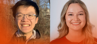 Two students in side-by-side profile shots