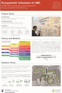 Ecosystemic Urbanism at UBC project chart