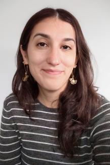 Woman in striped t-shirt