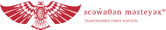 The Tsawwassen First Nation logo, featuring a red stylised bird