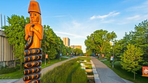 Double-Headed Serpent Post, a totem pole at UBC