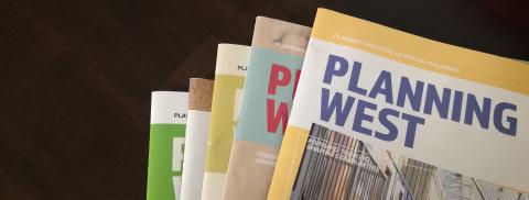 A stack of Planning West magazines