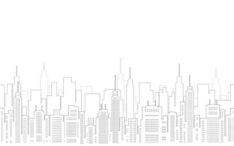 Pencil sketch of cityscape