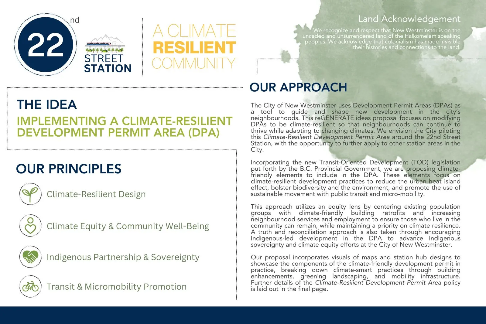 A poster detailing a project plan