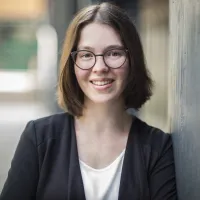 Woman student in glasses