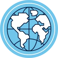 Graphic showing globe